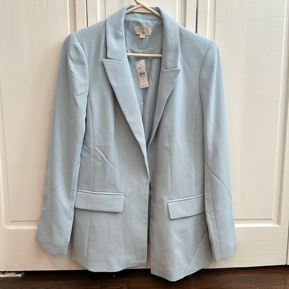 Pale blue Loft Blazer NWT